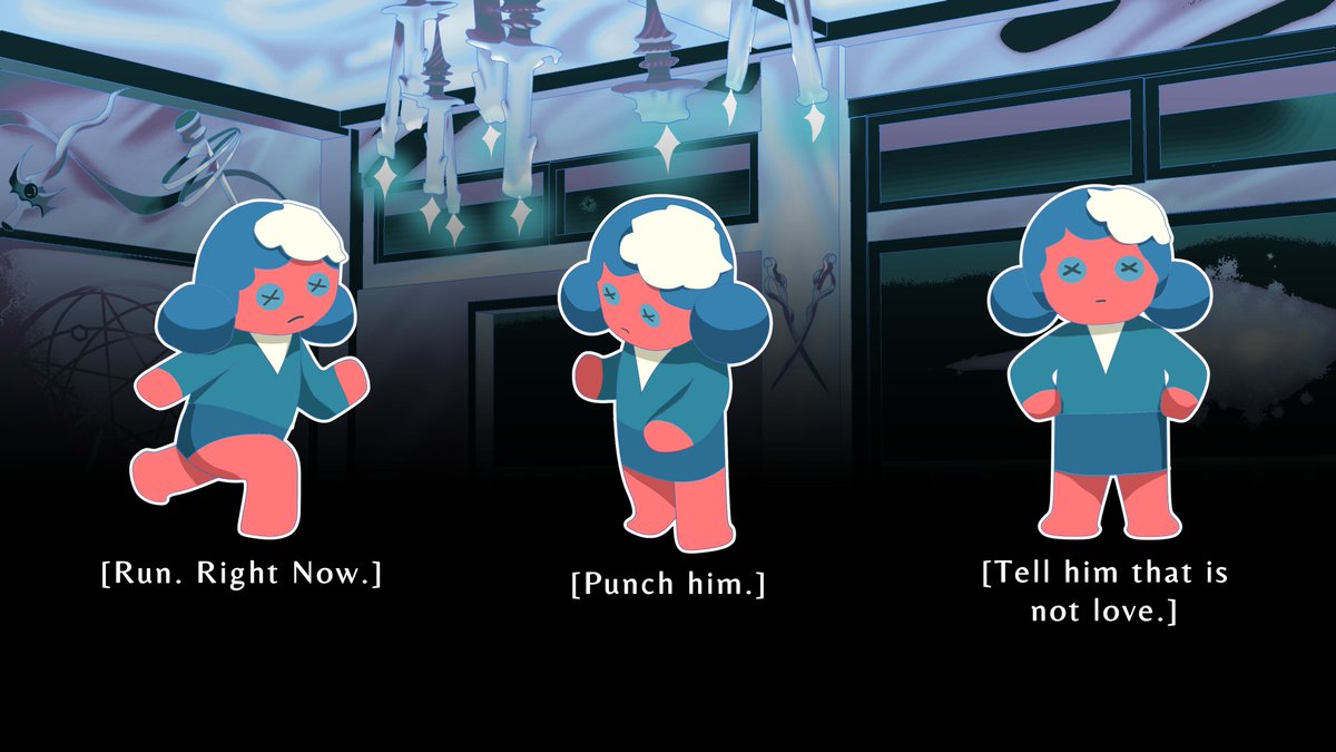 Hey #PitchYaGame, our romantic thriller Visual Novel Zero-Sum Heart is out now on Steam!!! If you are looking for something short and sweet for Halloween season, check it out 📸🫀