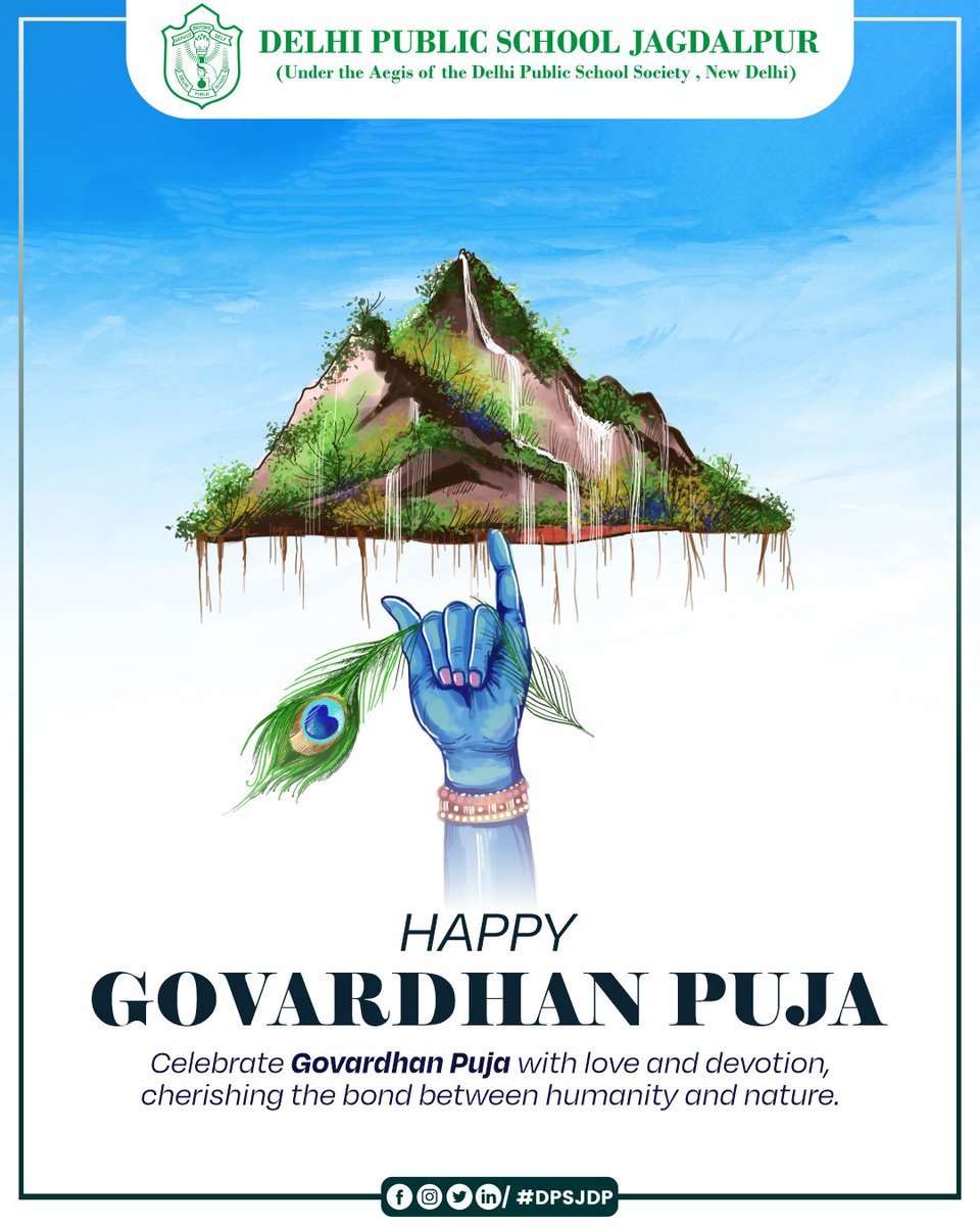 DpsJdp's tweet photo. HAPPY GOVARDHAN PUJA TO ALL OF YOU ! - Celebrate Govardhan Puja with love and devotion, cherishing the bond between humanity and nature. https://t.co/z02ePgkE92