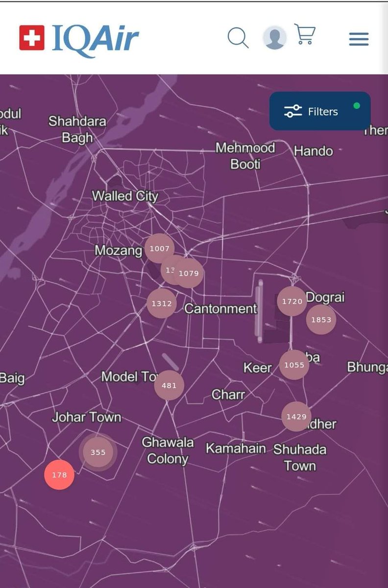 WTH! AQI of Lahore just crossed 1000 and even 1700 near airport 😓😓😓

<a href="/MaryamNSharif/">Maryam Nawaz Sharif</a> <a href="/pmdgov/">Pak Met Department محکمہ موسمیات</a> #lahore #smog