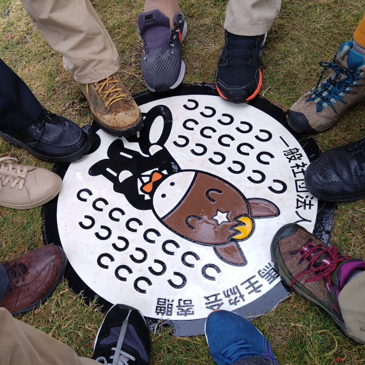 併催企画「レース場の蓋を見に行こう」東京競馬場のターフィーのフタに会えました🐎これからラーメン食べます！ #manhotalk #マンホールナイト #いいフタの日 （kr）