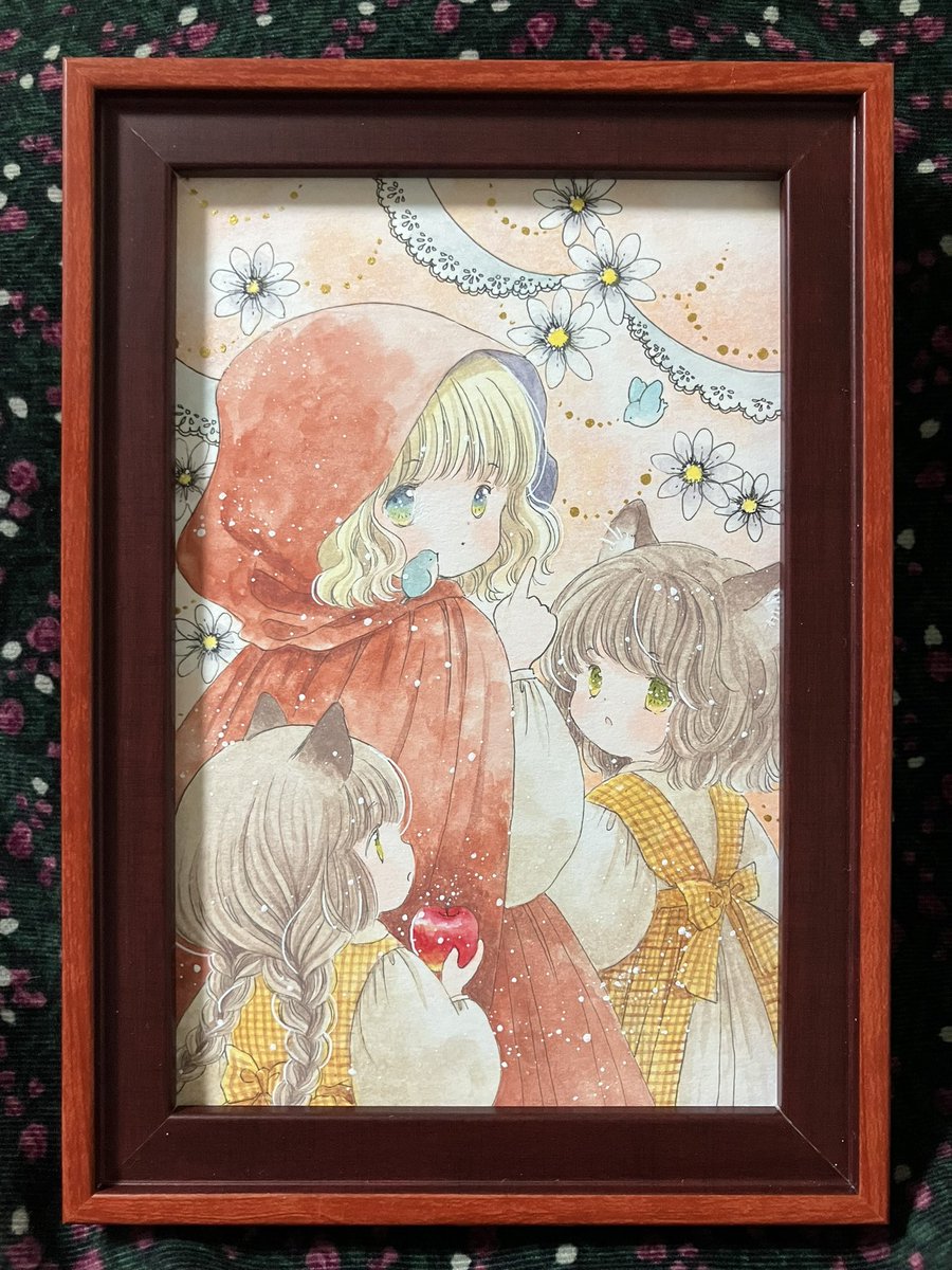 「赤ずきんグリム童話 」|神谷かおり🌸ドローイングモール🌸羽根としっぽ展🌸アリス展🌸コミティアのイラスト