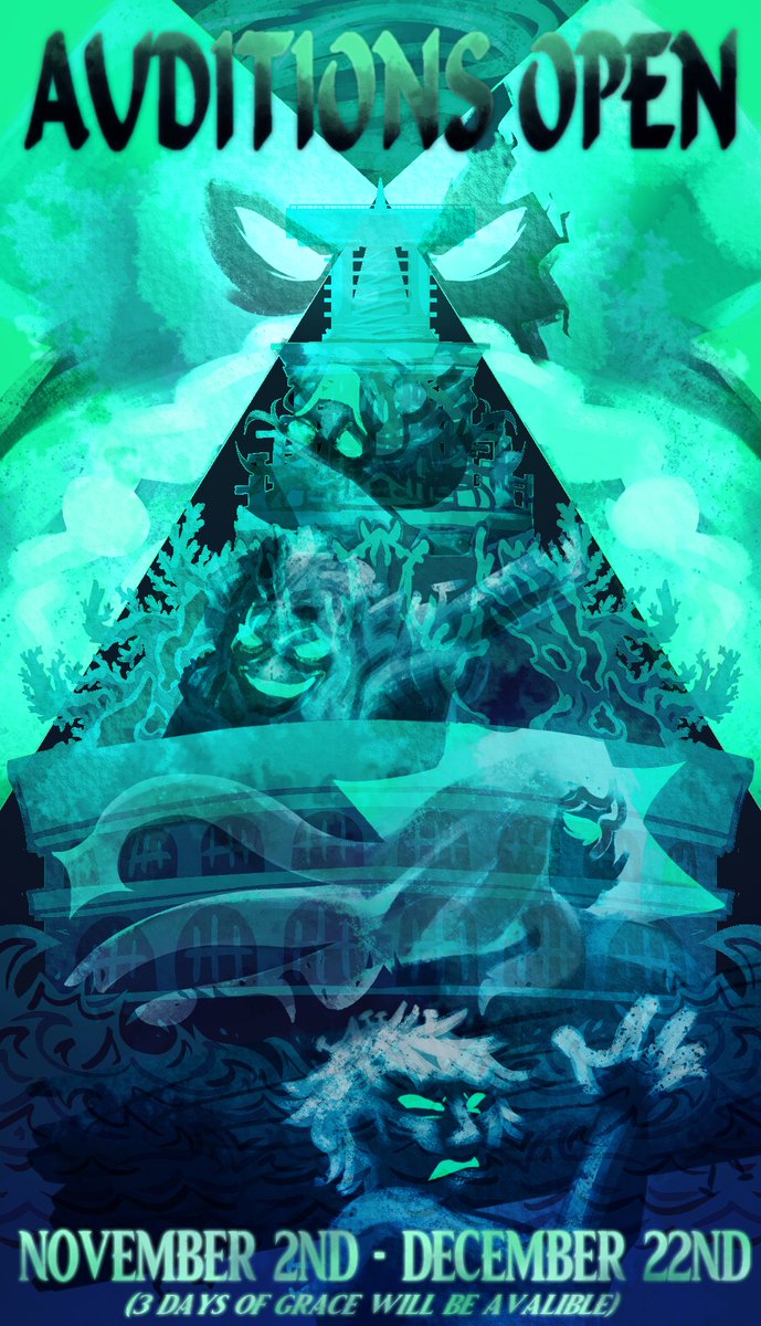 🎶Yoho, all hands🎶
🎶Let the tides rise high🎶
🎶Heave ho🎶
🎶Cursed and sinners🎶
🎶Never shall we die🎶

We are proud to announce that The Millennium Tide OCT is open for auditions! 
Deadline is 𝗗𝗲𝗰𝗲𝗺𝗯𝗲𝗿 𝟮𝟮𝗻𝗱 𝟮𝟬𝟮𝟰 [𝟭𝟮:𝟬𝟬𝗽𝗺 𝗚𝗠𝗧]

icedzaffre.wixsite.com/tmtoct/submiss…