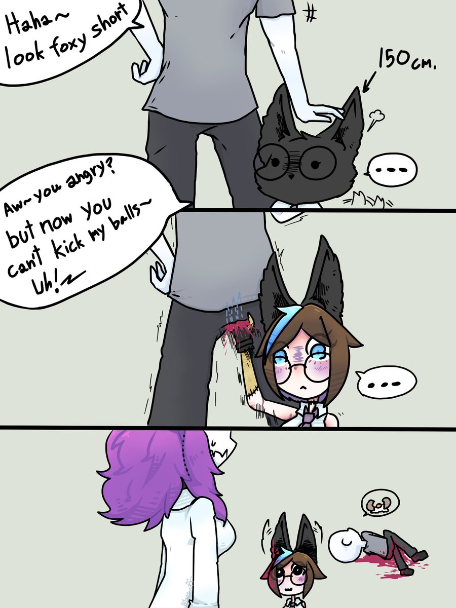 B1ack2er0's tweet image. Don&apos;t mocking she&apos;s short 🦊