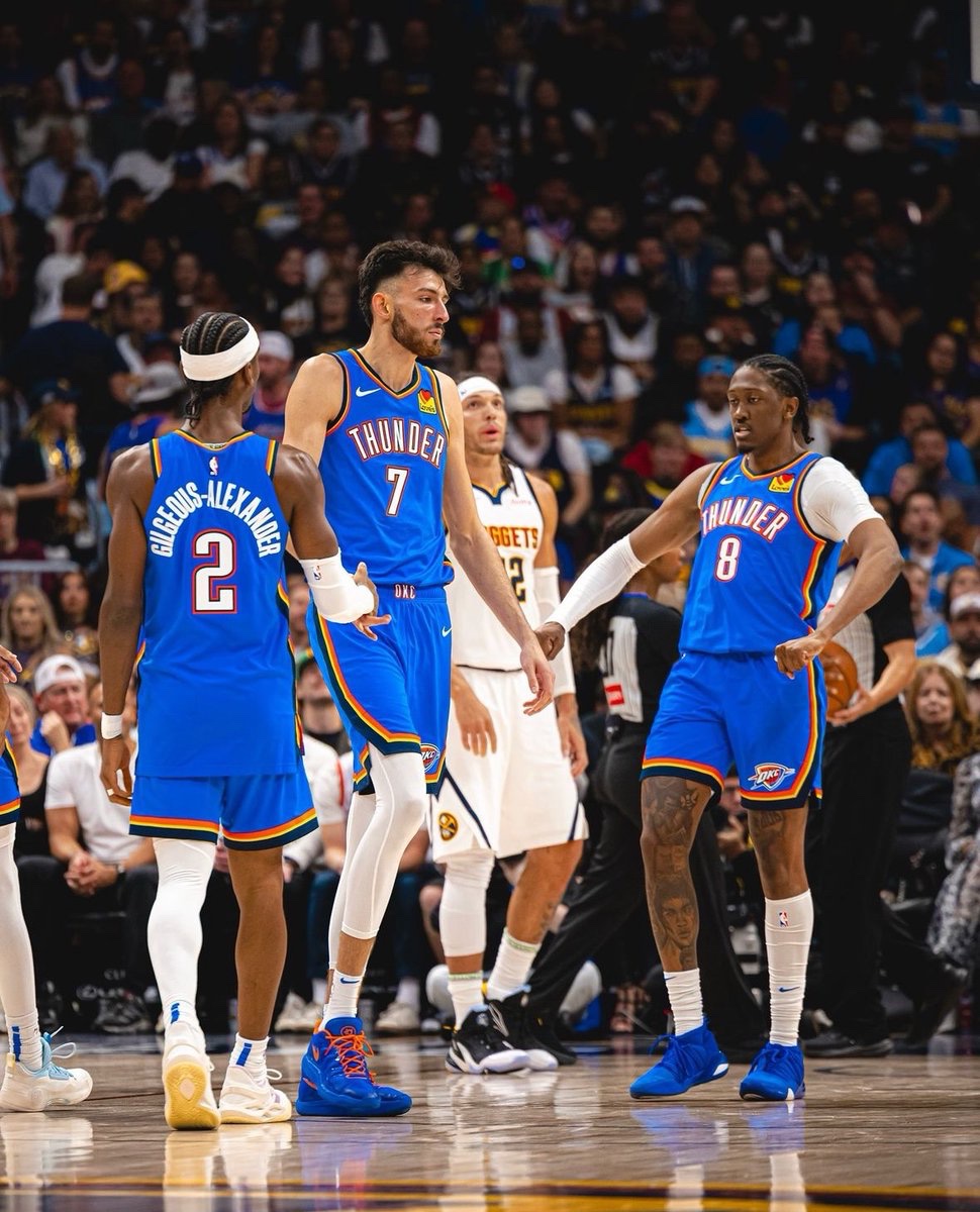HoopFocusX's tweet photo. The Oklahoma City Thunder are the first team ever to start the season with 5 straight victories of 12+ points https://t.co/AW8q5EOHUA