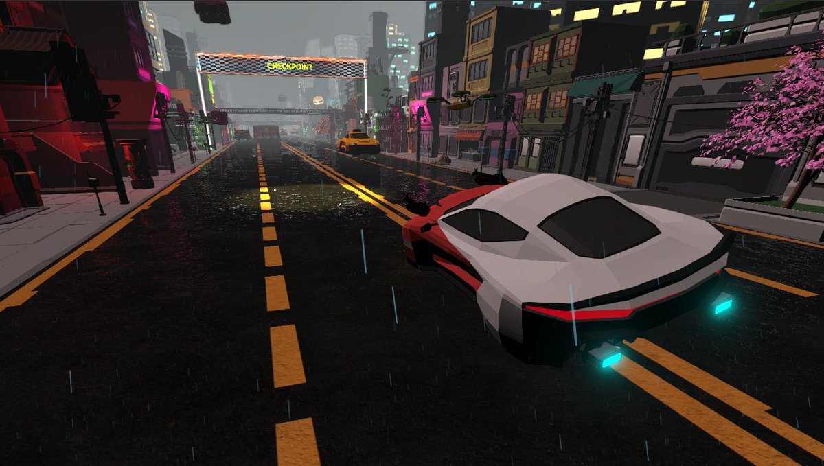 DreamEngine5's tweet photo. It's #PitchYaGame time!

#CyberRush is a High Octane Action game set in Neon-lit Cyberpunk streets!
Features:
-> 8 Handcrafted levels
- >Endless Mode
-> 4 Transformers
-> Explosive env and high-speed hot-pursuit!

https://t.co/pvxv950hzc

#Indiegame #Gaming https://t.co/s6Xqqdsyvl