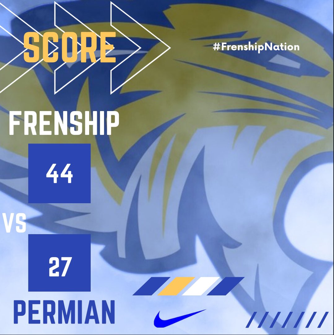 🚨District Week 4
Big win vs Permian! 
#1-0
#MOT🐾🐾 
<a href="/dctf/">Dave Campbell's — TexasFootball.com</a> <a href="/FrenshipSports/">Frenship Athletics</a> <a href="/faithdouglassss/">Faith Douglass</a> <a href="/CollieronTV/">A David Collier</a> <a href="/pchristy11/">Pete Christy</a> <a href="/HubCityPrepsLBK/">HubCityPreps.com</a>