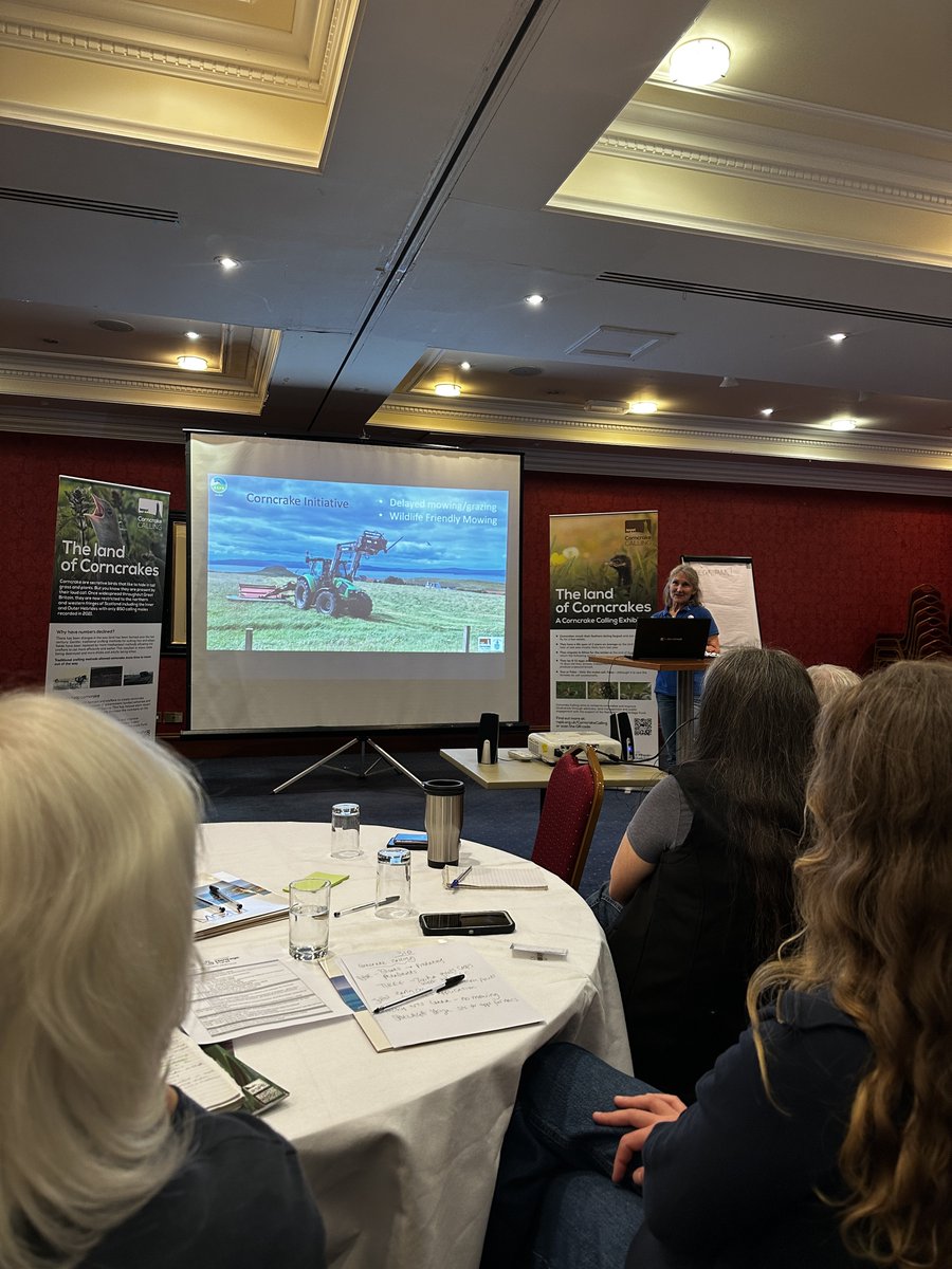 NatureNorthEast's tweet photo. An inspiring time connecting with peers, celebrating four years of dedicated work on the @RSPBScotland #CorncrakeCalling project.
Grateful for the chance to reflect on the progress that has been made, and look ahead to the future of Corncrake conservation in Scotland and beyond. https://t.co/awfMGukcyA