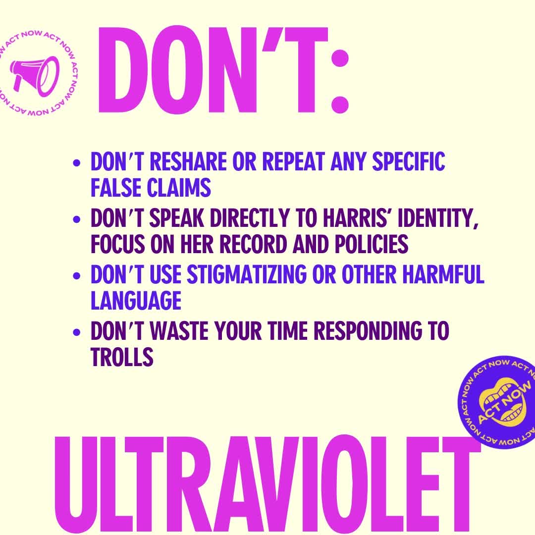 Hellina_Bucket's tweet photo. Feeling stuck and frustrated trying to respond to things that aren't true online about Harris and the presidential election? Same here. I'm trying to take deep breaths and follow these tips on what NOT to do when I run into these lies: https://t.co/vRhJCkfJYf