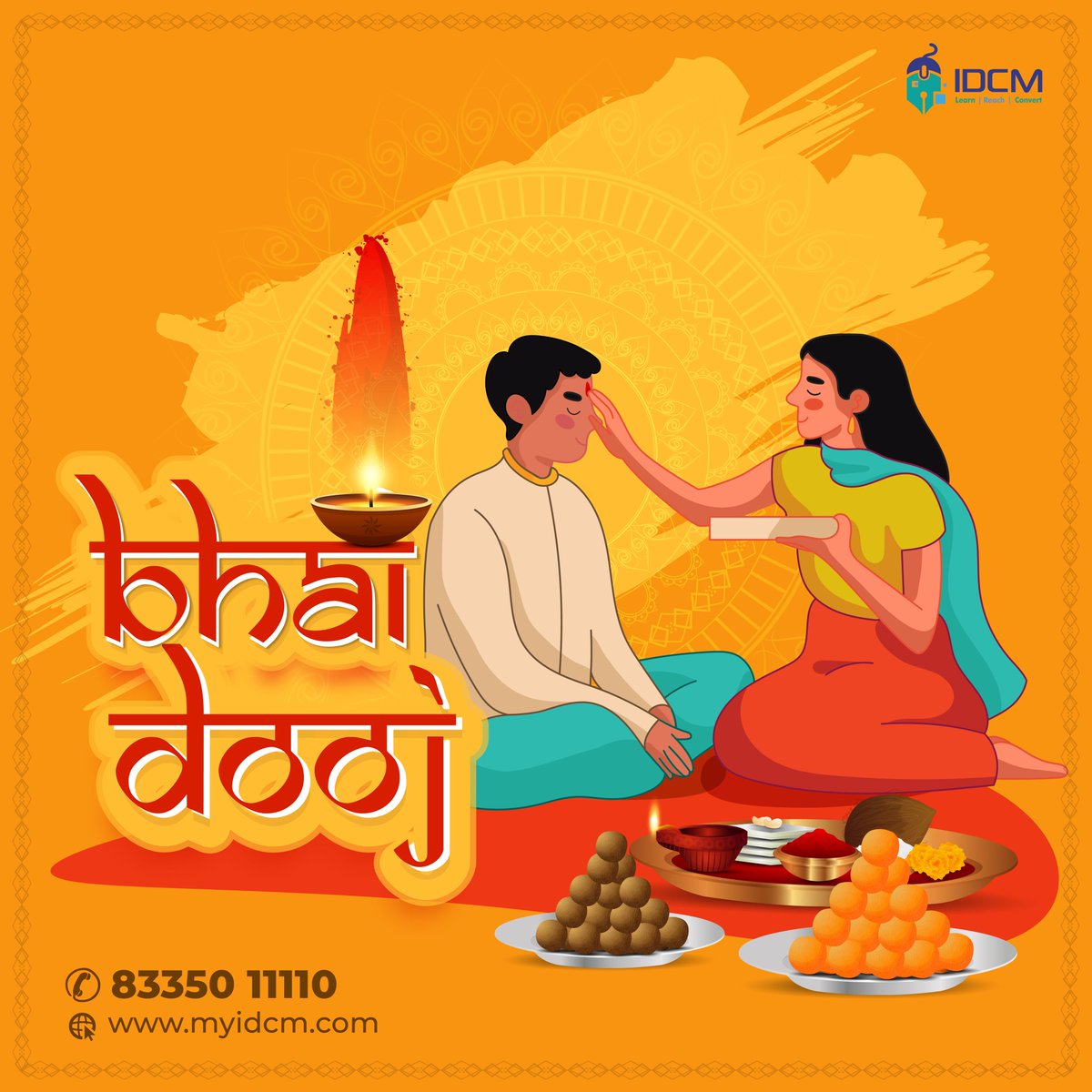 IDCM_dmtraining's tweet photo. Happy Bhaidooj πΌπ»
#myIDCM #LearnWithIDCM #DigitalMarketing #BhaiDooj2024 #Bhaifota #bonding #brotherandsister #happybhaidoojπ«π§βπ¦ππ https://t.co/LQ9hiC3jny
