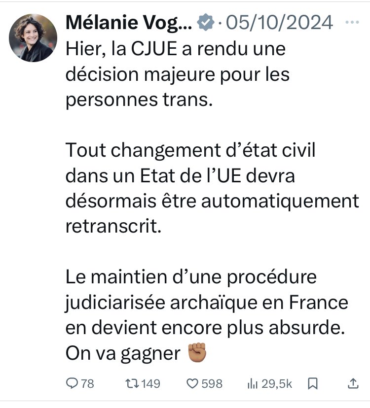 fe_roux's tweet photo. Vous pensez que cela ne concerne pas la France mais la même loi est dans le programme du NFP et des politiques se réjouissent déjà à l’idée de la faire voter.
Le sommeil de la raison engendre des monstres, réveillez-vous !
#SelfIDHarms #FemmesDebout https://t.co/hYfIEccjhX