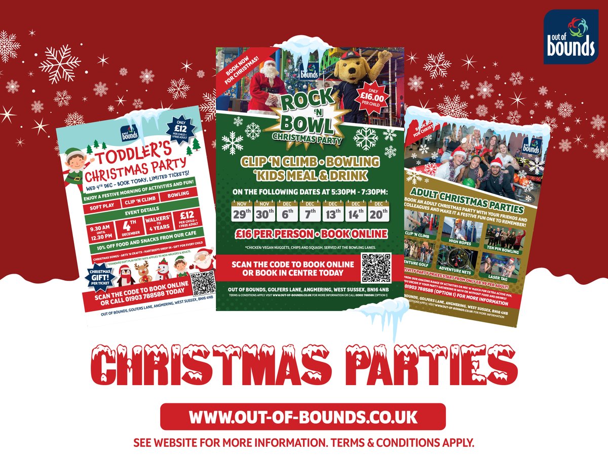 Not sure what to do for Christmas?🎄🎅

We've got you covered!🎁

Escape the Ordinary this Christmas and make some amazing memories with us here at Out of Bounds!

#OOB #OutOfBounds #EscapeTheOrdinary