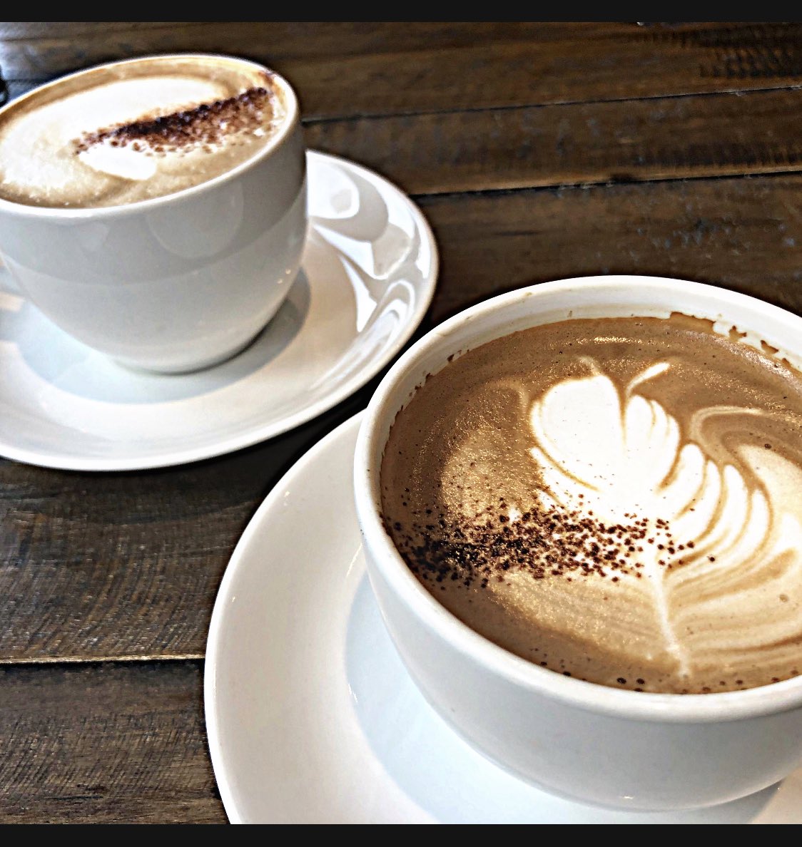 同時に注文した全く同じコーヒーなんですが、量が全く違う...
一瞬にして理由がわかったのでにっこりしてしまいました。新人さん頑張ってください( *ˊᗜˋ)ﾉꕤ