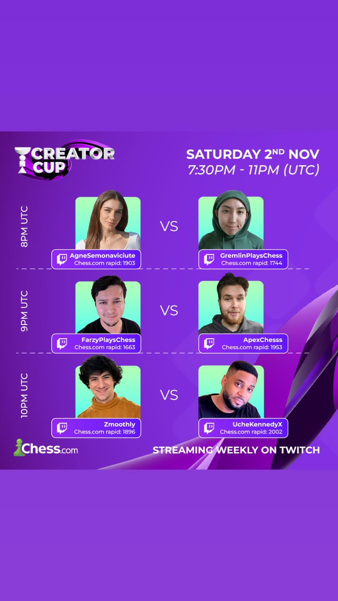 First match today 10pm Lithuanian time 🤍 Commentary by <a href="/Alexandra_chess/">Alexandra Prado</a> 😊 Come to Twitch to support me m.twitch.tv/agnesemonavici…