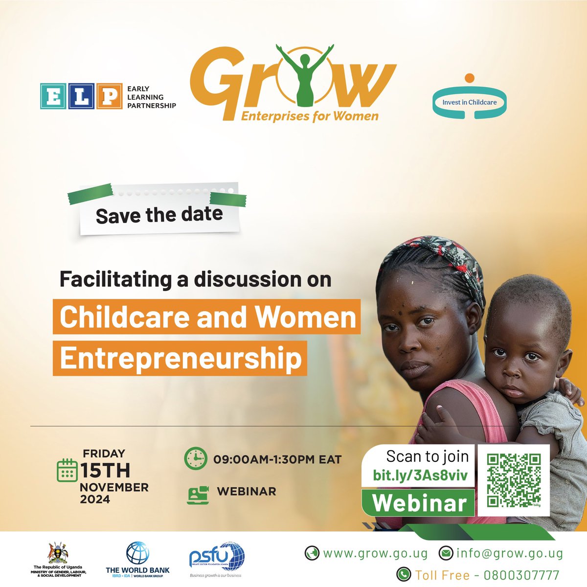 GCICUganda's tweet photo. .@Mglsd_UG through the @UgGrowproject has organised a High-Level Policy Dialogue on “𝘾𝙝𝙞𝙡𝙙𝙘𝙖𝙧𝙚 𝙖𝙣𝙙 𝙒𝙤𝙢𝙚𝙣 𝙀𝙣𝙩𝙧𝙚𝙥𝙧𝙚𝙣𝙚𝙪𝙧𝙨 𝙞𝙣 𝙐𝙜𝙖𝙣𝙙𝙖” scheduled for 𝙉𝙤𝙫𝙚𝙢𝙗𝙚𝙧 15, 2024.
                                                                                           The dialogue will unveil findings from two essential studies:
1️⃣ Regulatory Framework for Centre-Based Childcare in Uganda: Examining policies and institutional frameworks for childcare

2️⃣ Demand and Supply Assessment for Childcare Services: Insights into the barriers and needs for affordable, quality childcare in target areas. #OpenGovUg