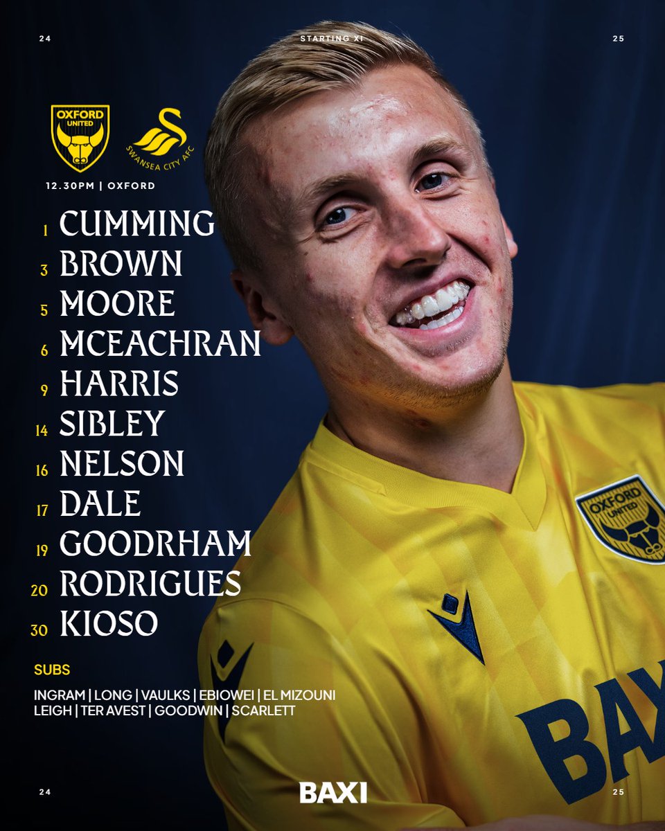 OUFCOfficial's tweet photo. Your Yellows to take on Swansea City 👊 https://t.co/E8h9lOYBwu
