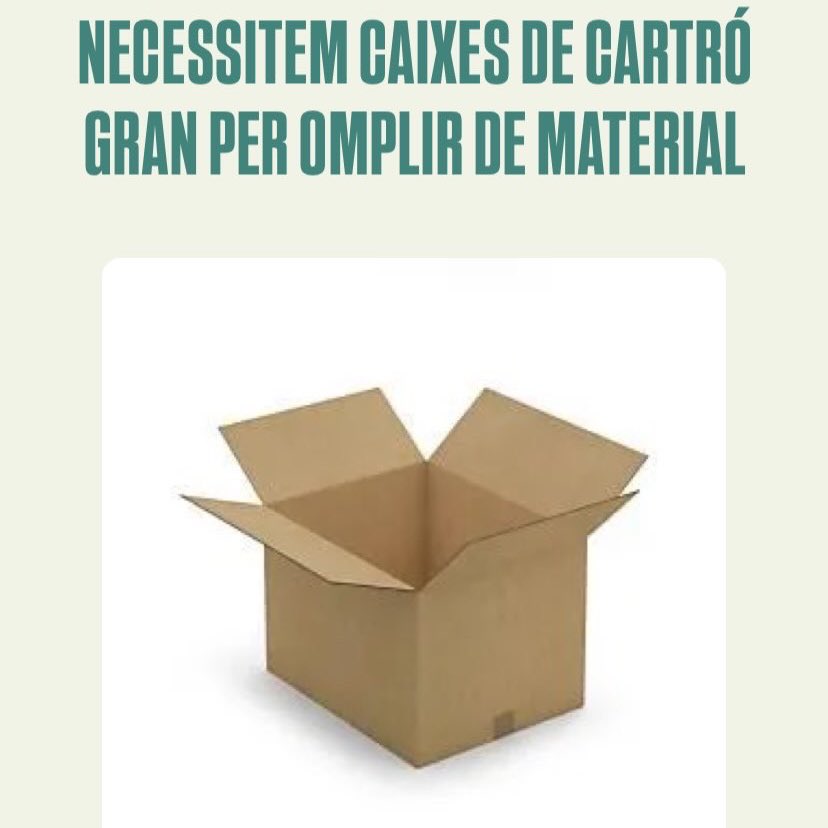 cancapablanca's tweet photo. Si podeu porteu caixes per anar guardant tot el material. https://t.co/SWGeokQNaP