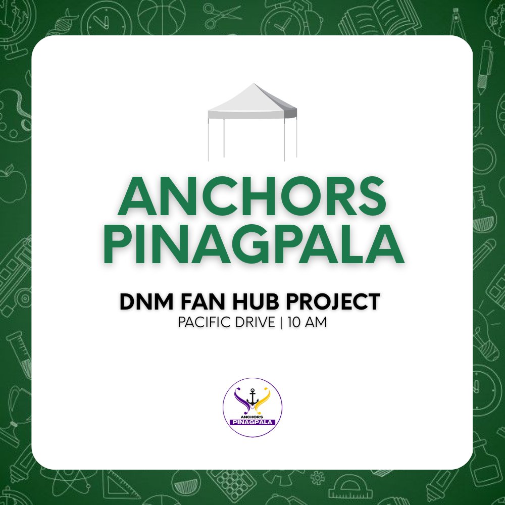ANCHORS PINAGPALA X DNM FAN HUB PROJECT 🏫

Good news as <a href="/dnmentph/">DNM Entertainment</a> give us slot and have our own station. Join us together with other fandom to have fun and collect freebies in FAN HUB at Pacific Drive. See you there!

#AnchorsPinagpala #AnchorHigh #HORI7ON #PinagpalaxAnchorHigh