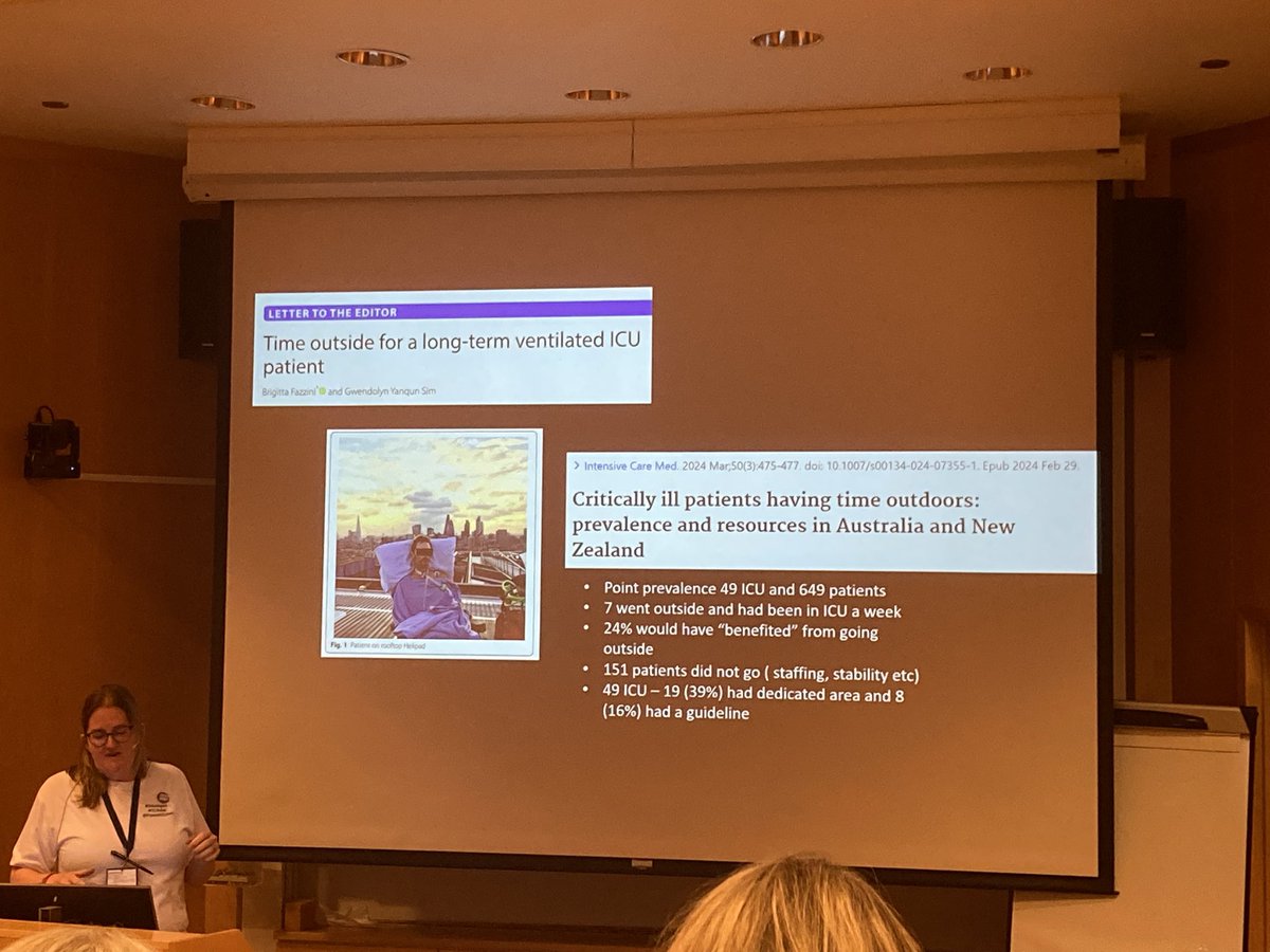 Going outside from ICU to a garden is still exceptional by <a href="/TantamKate/">Kate Tantam (She/her)</a> at #ICUrehab24Oslo