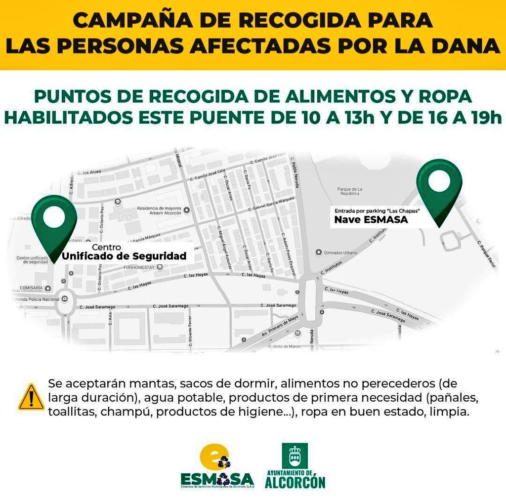 Hardcorcon's tweet photo. Ayuda a los afectados por la DANA desde Alcorcón https://t.co/pUavIBxMP8