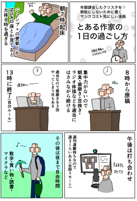 漫画 1日の過ごし方 