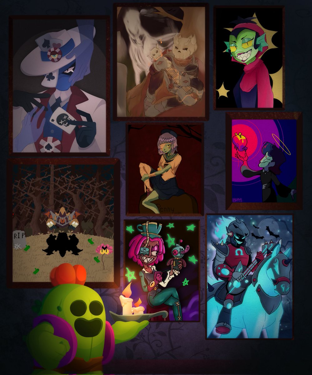 Collab #BrawlStars 🎃

Spike  - <a href="/_ederpta/">Ederpta</a> 
Tara - tg youshaFLOWER
Poco - tg milikily
Willow - tg ds5b5
Nani - tg logovowondergy
Penny - <a href="/wxxqt05/">юшка мивина</a>
Angelo - <a href="/_hardys_/">𝙝𝙖𝙧𝙙𝙮𝙨</a>
Juju - <a href="/Art_Paint10/">Art_yom10</a>
Draco - tg Titanium1500
 [ #BrawlStarsArt #BrawlArt  #ブロスタ ]