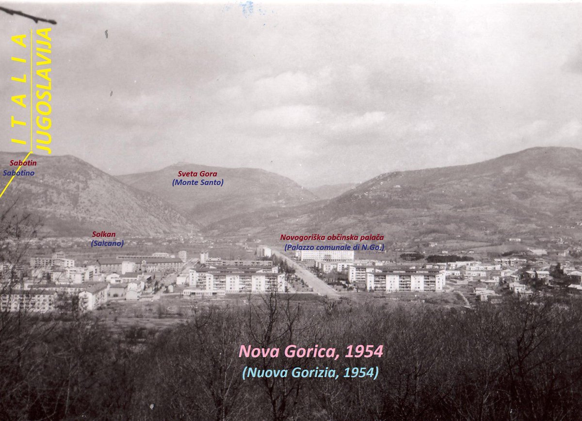 Pillandia's tweet photo. Il centro di Nuova Gorizia (Nova Gorica), la più nuova città della Iugoslavia costruita accanto al confine con l'Italia, 6 anni dopo la posa della prima pietra.
📷: 1954.
#NovaGorica #Slovenija #Slovenia #Jugoslavija #Iugoslavia #Gorizia #Italy #Italia #Meja #Confine https://t.co/ALB90tJnso