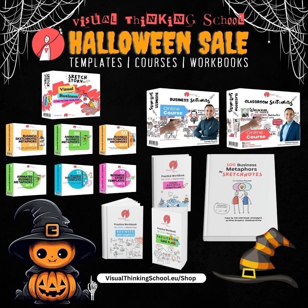 💀Spooky Discounts on our Visual Facilitation Templates, Courses and Workbooks 

Don’t miss our Halloween Deal lasting for few hours from now 🎃

Check all deals here 

visualthinkingschool.eu/shop?utm_sourc…