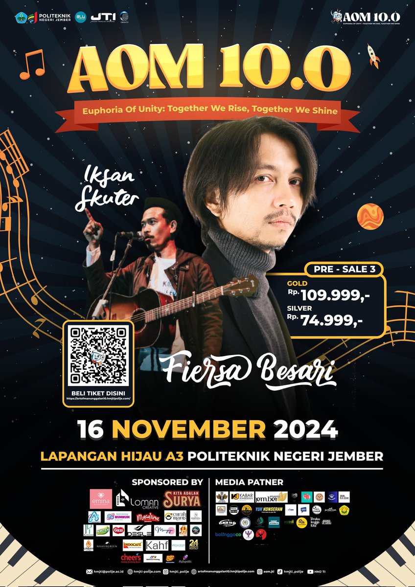studiesvin's tweet image. yukk nonton konser terakhir fiersa besari di jember dan jawa timur sebelum hiatus 🤗 yg mau beli bisa dm/reply yaa, spesial kalo beli di aku dpt cashback lohh 😋🥳 yukk buruan dibeli kuota terbatas!