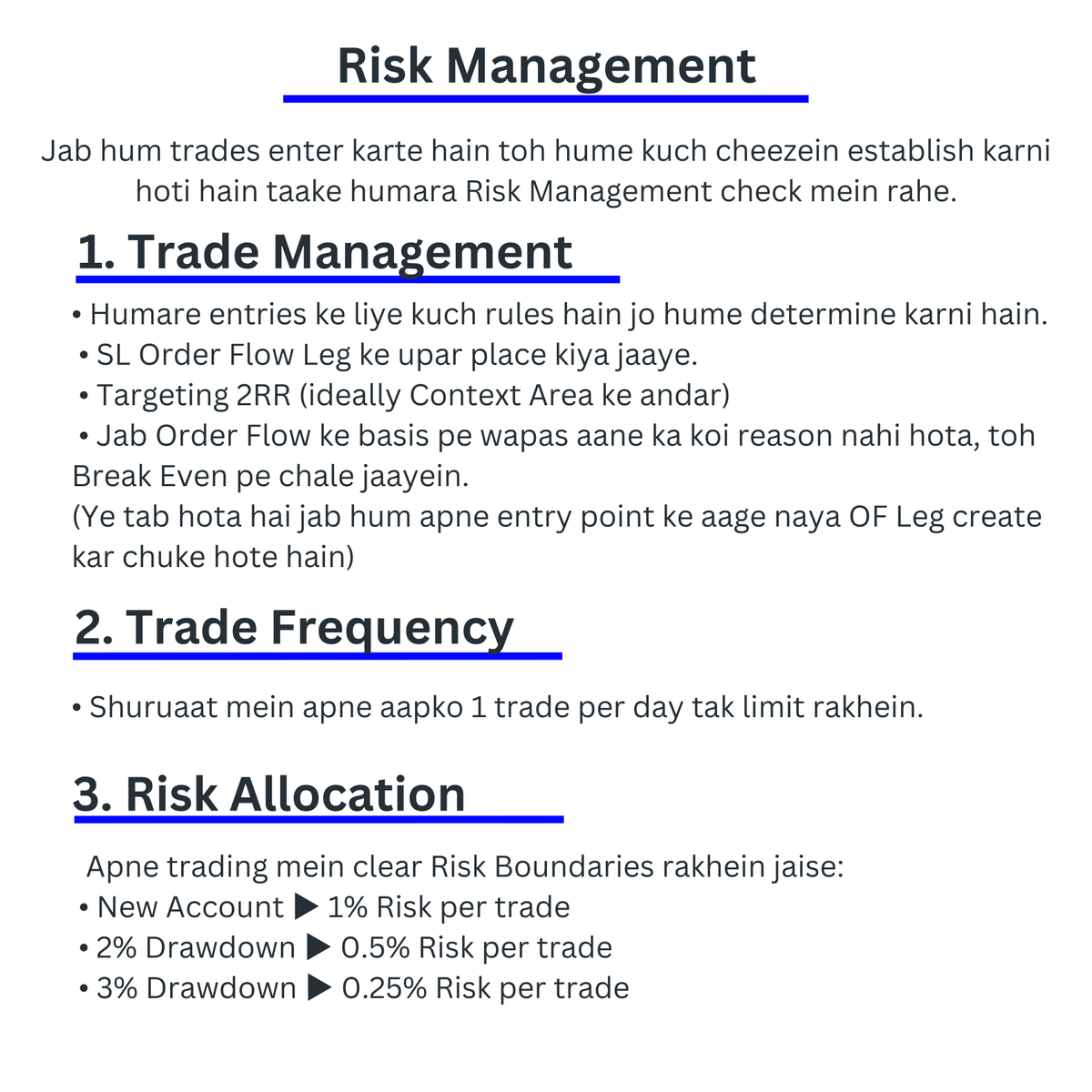 arjoindia's tweet photo. Lastly we will define our Risk Management rules, to make sure that we are trading with good risk habits. https://t.co/eUtv7ceoC5