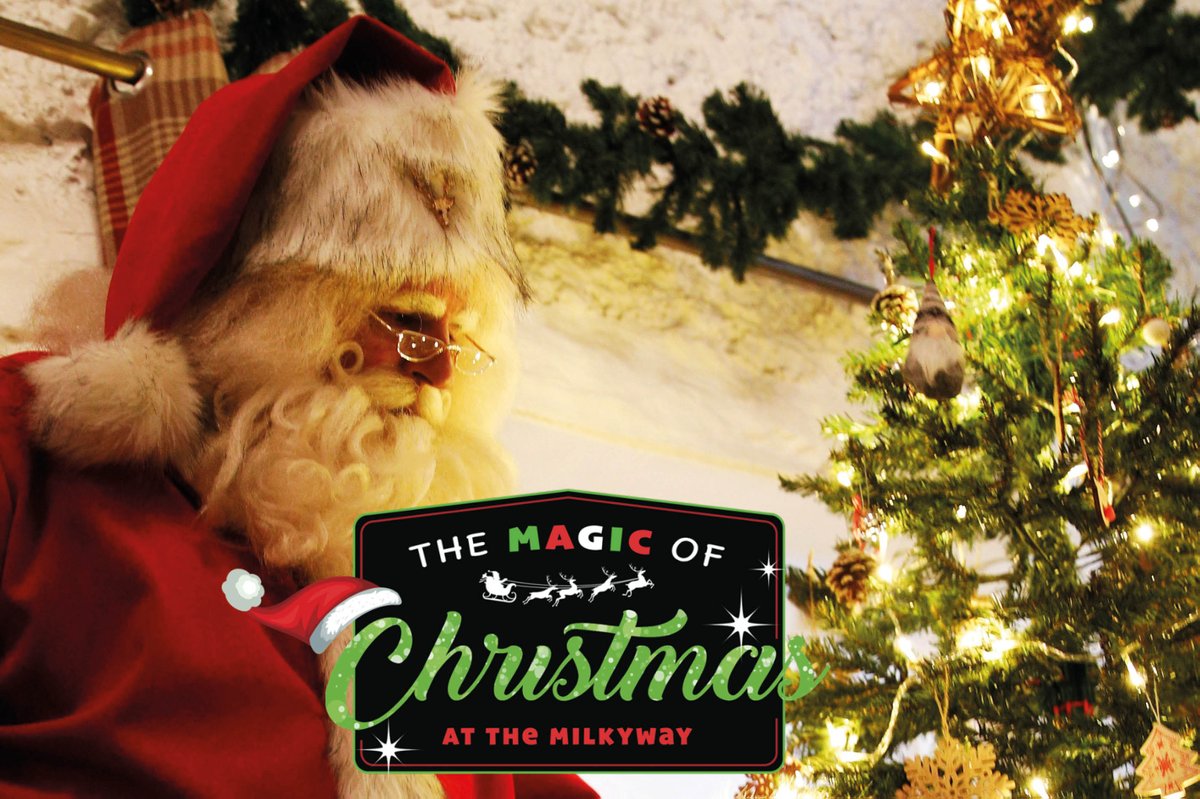 VisitDevon's tweet photo. 🎅 WIN 🎅 a family ticket to The Magic of Christmas at @milkywaydevon including a Visit to Santa this December 🌟

Valid for up to 2 adults &amp; 2 children on any Magic of Christmas event date available when the competition closes, excluding 23rd December 🎄 https://t.co/j0omKyatQ9 https://t.co/q7NQeNDPMR