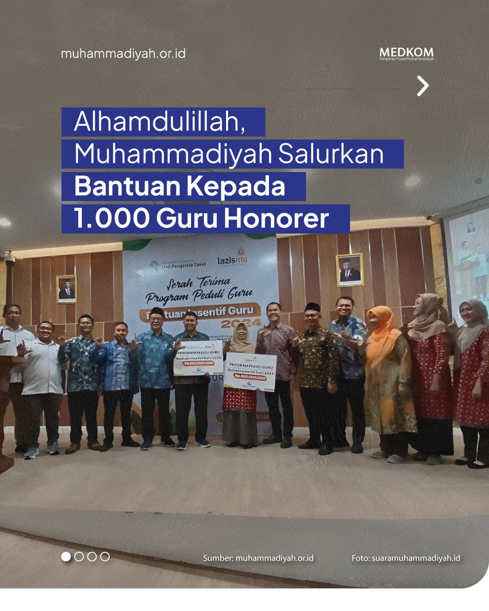 Alhamdulillah, Muhammadiyah Salurkan Bantuan Kepada 1.000 Guru Honorer ‼️

#Muhammadiyah #GuruHonorer