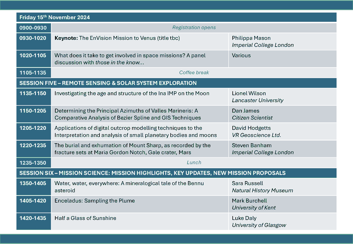 GeolSoc's tweet photo. Want to know more about the Planetary Geoscience Conference taking place on 14-15 November? The programme is now available to VIEW! Read more today https://t.co/Q48inR5PEk

#GeoFutures24 #PlanetaryScience #PlanetaryGeoscience #Geoscience #Geology #EarthScience #PlanetScience https://t.co/sBlPzsQqn2