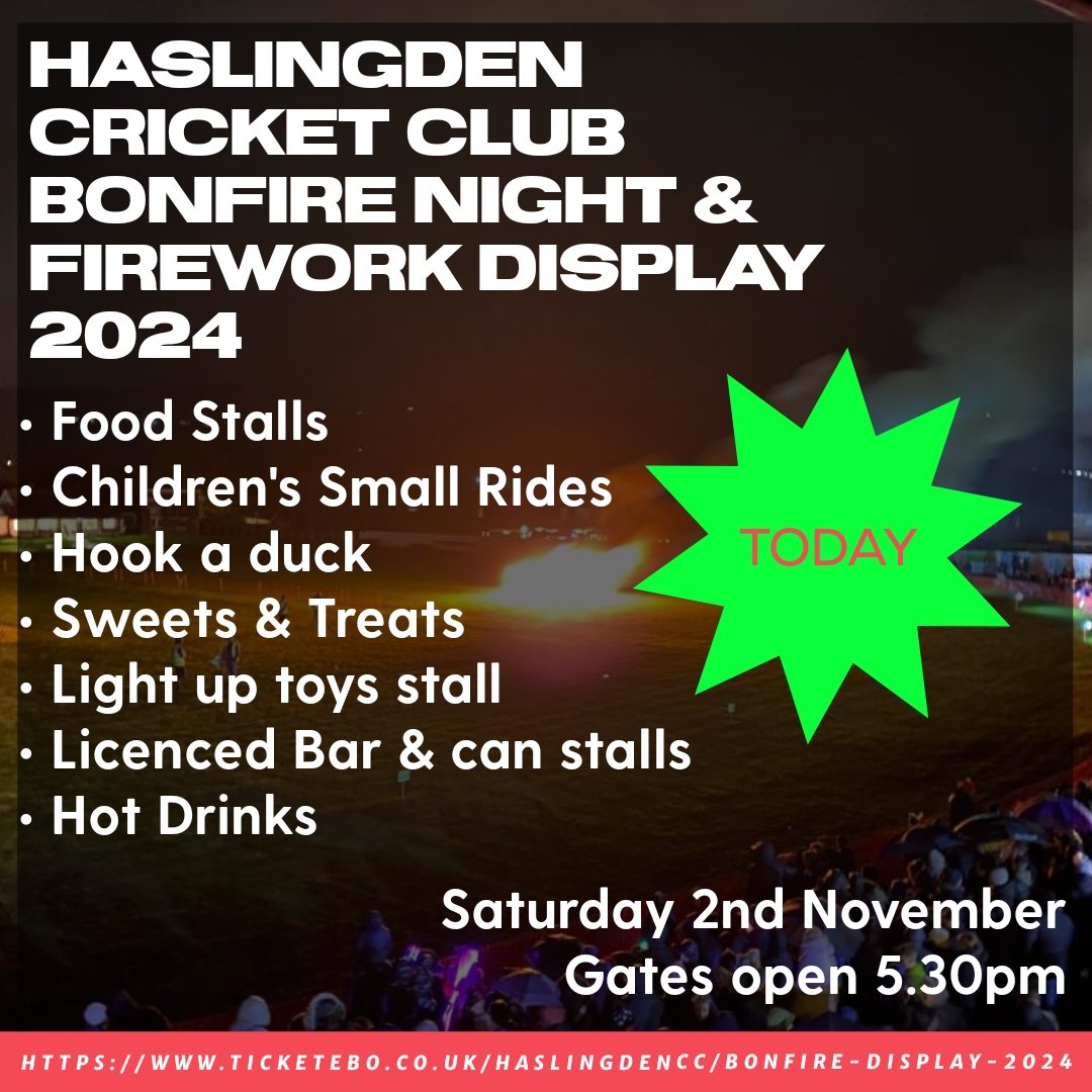 Last chance to get your tickets before they sell out.
There will be no pay on gate, this is strictly a ticket only event. 
ticketebo.co.uk/haslingdencc/b…