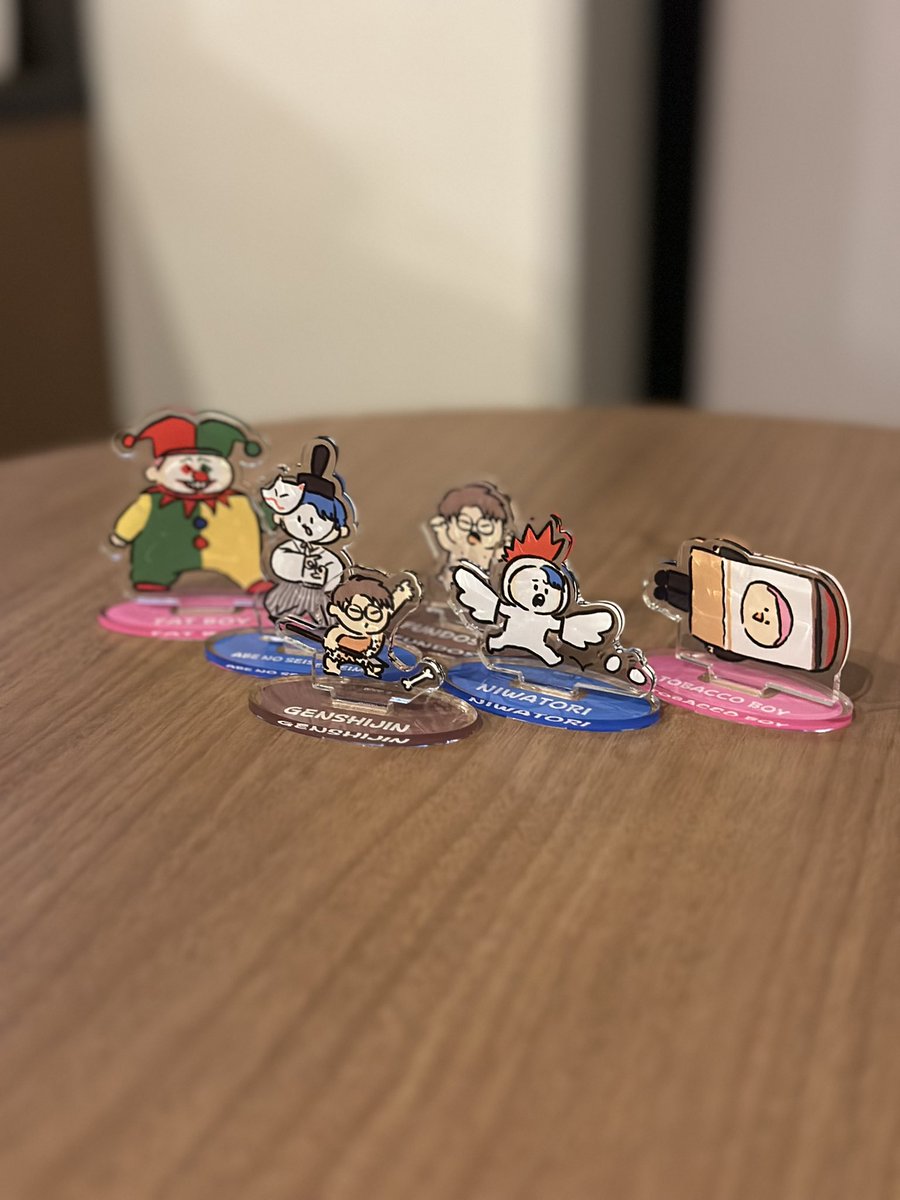 hareotokosun's tweet photo. 東海オンエア　アクリルスタンド

ふんどしは被ってしまったけど、
6/7でこの結果は嬉しすぎました！

しかも並べたら戦隊モノっぽい笑

とくに原始人の特攻隊長感と、
FAT BOYのパワータイプ感がたまらない！

良いパーティだ

#東海オンエア 
#東海パーティ https://t.co/5NAmxJLZr2