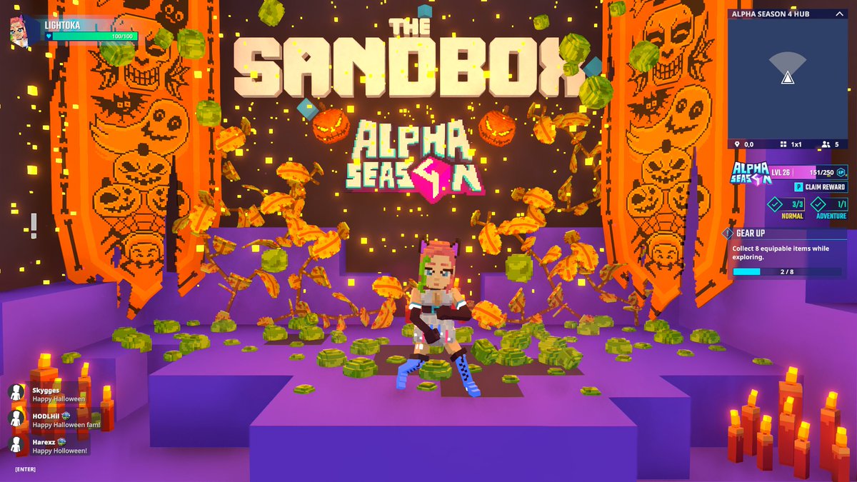 LightOkas12's tweet photo. 🎃👻 Rocking my spookiest look at the HUB photobooth in @TheSandboxGame. Come join, and get ghoulish! https://t.co/9h6qU2sFcO #TheSandbox #AlphaSeason4 #AS4SocialChallenge https://t.co/yKMfE5haXb