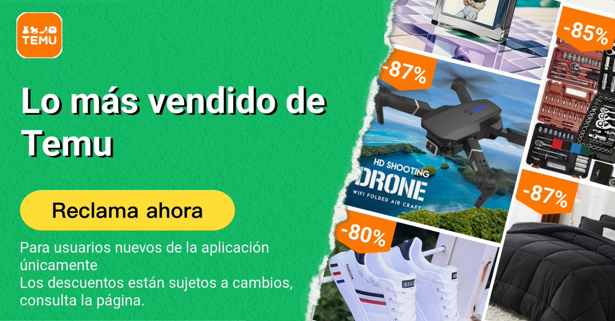 jesusga231's tweet photo. ¡Descubre increíbles ofertas! Haz clic en https://t.co/S7pmLTHw9f para explorar Lo más vendido de Temu y reclamar tu kit de cupones de $100. Obtén ahorros insuperables en cualquier momento y lugar. No esperes, ¡actúa ahora y ahorra a lo grande! https://t.co/JpserboFuV