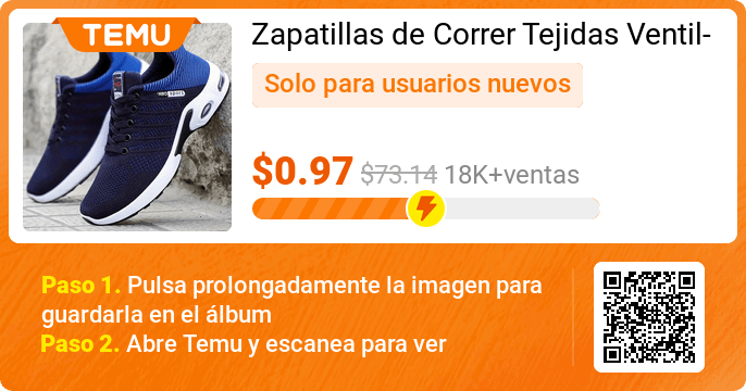 jesusga231's tweet photo. Encuentra ofertas increíbles  y disfruta de una experiencia de compras única en Temu😊
👉 Link: https://t.co/98RNvnuVEp
🎉 Oferta exclusiva[$0.97] -98%
⚠️ Cada usuario nuevo de la aplicación solo puede unirse una vez
Zapatillas de Correr Tejidas Ventiladas Ultra-Confort para ... https://t.co/uUSLKExe1B