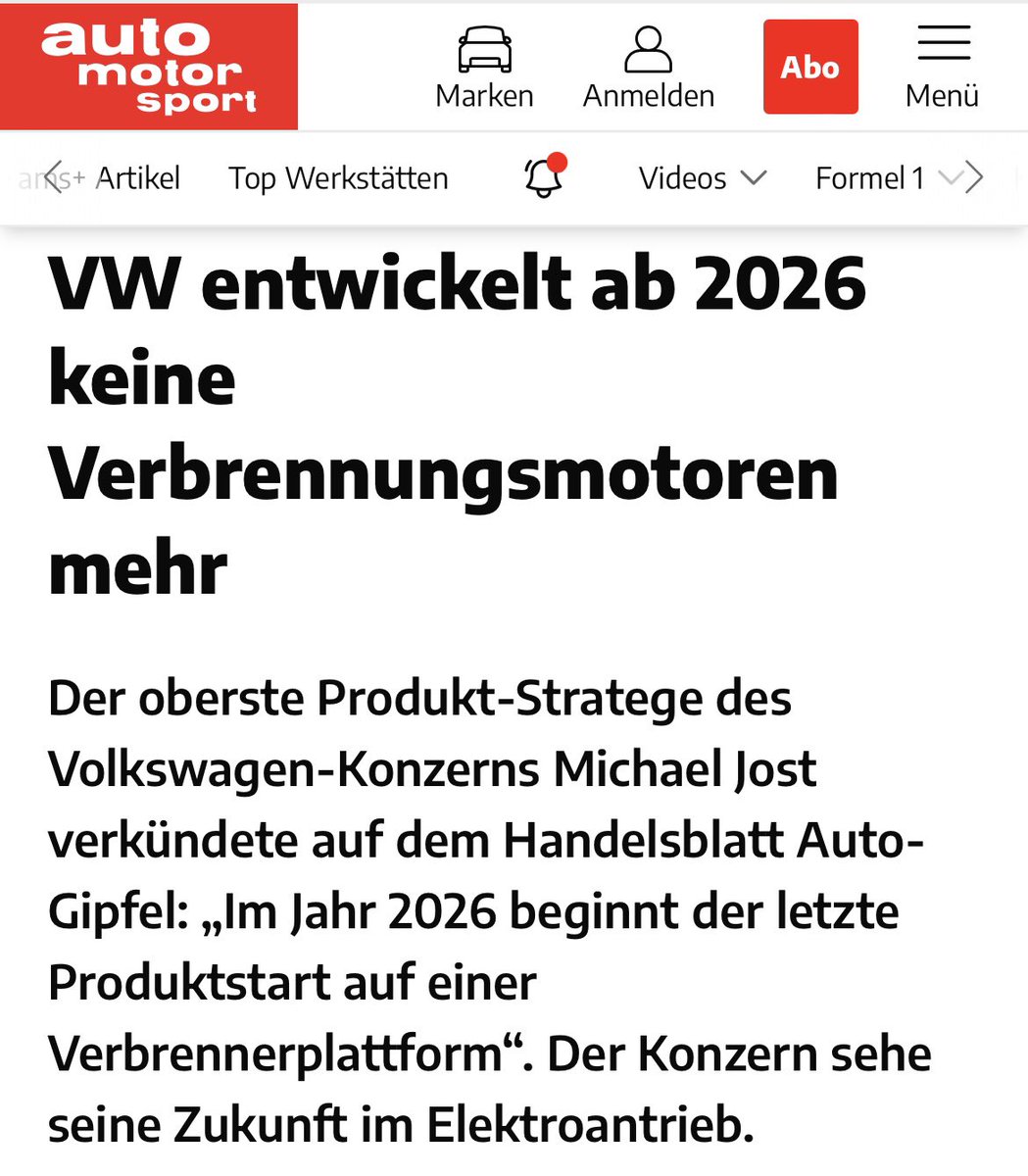 joachimaigner27's tweet photo. 👉🏻 Dezember 2018: VW entwickelt ab 2026 keine Verbrennungsmotoren mehr

👉🏻 Oktober 2024: VW will mindestens drei deutsche Werke schließen

Der Green-Deal der #EU wirkt …
Verbrenner-Aus führt zu Arbeitsplätze-Aus 🤯

Dem Diktat der EU blind folgen?
Sicha ned!

#sichaned #MFG #joachimaigner #öxit