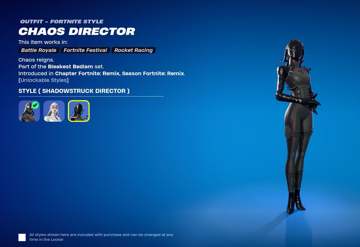 NoticiasSlost's tweet image. Agente del caos versión mujer dentro del juego

#Fortnite #Shorts #FortniteChapter4
#fortnite #fortnitebr #fortniteleaks