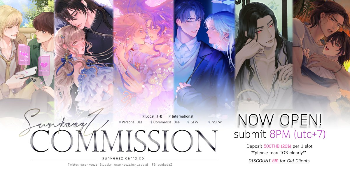 sunkeezz's tweet photo. Thx RT❤️

✨2025 COMISSION OPEN !!✨

Submit booking @ 8PM (utc+7)***

Booking &amp; info: https://t.co/QBTv3j1Qvh

#commissionTH #commissionopens https://t.co/pDTnFmNYs5