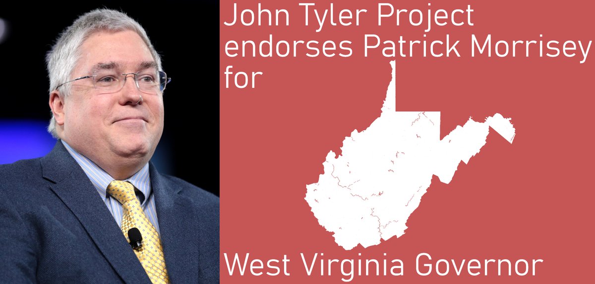 ProjectJTyler's tweet image. The John Tyler Project is proud to endorse Patrick Morrisey! Having carpetbagged to West Virginia from New Jersey and being so disliked by his state that he lost to a Democrat for Senate, he is a perfect candidate for us. We hope to see Morrisey win the Governorship.