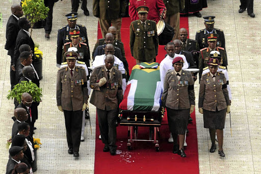 A State Funeral used to be the secular equivalent of a sainthood. In SA it has been debased by the ANC to become almost meaningless. Just another bauble to be casually dispensed to the Comrades, another vulgar, must-have status symbol. WSM on <a href="/Politicsweb/">Politicsweb</a> 
politicsweb.co.za/opinion/going-…