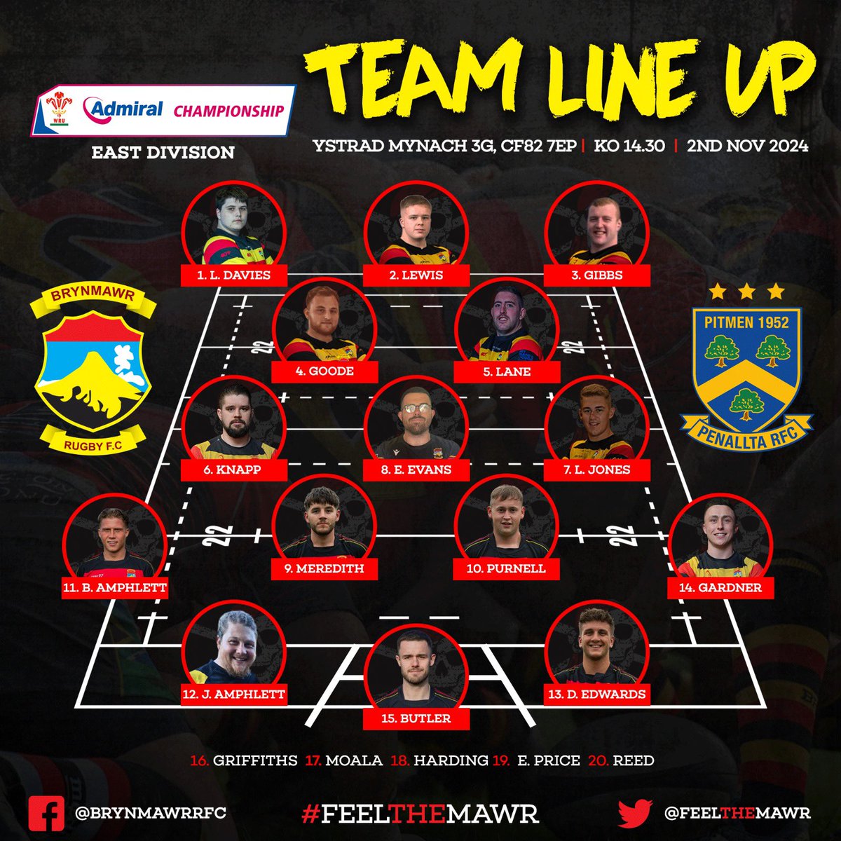 feelthemawr's tweet photo. Team news has 🛬 

After a week off the lads make the trip down to Ystrad Mynach 

@WRUChampionship https://t.co/ux4kUiaky0