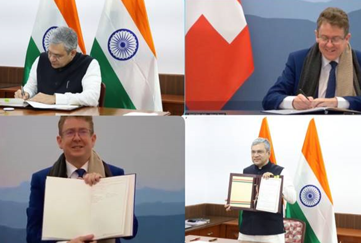 NewDelhiTimes's tweet photo. Indian Railways Signs MoU with Switzerland’s DETEC to Enhance its Technological Collaboration, Track Maintenance, and Infrastructure Modernization
#IndianRailways #MoU #Switzerland #DETEC
https://t.co/WWRfT9Y5T8 https://t.co/pMuT2sgPDi