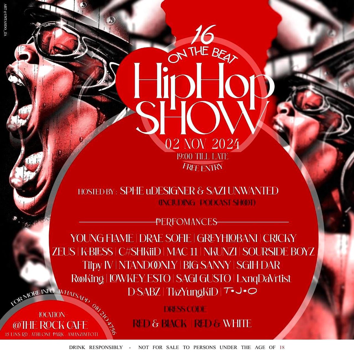 lowkey_esto's tweet photo. pull up to the Rock Cafe as we support my brother @UnwantedNiqqv as he launches the 16 on the beat Hip Hop Show from 7pm till late!!! dont miss it, theres an exclusive in my set from my upcoming project https://t.co/J4O2cCOyyZ