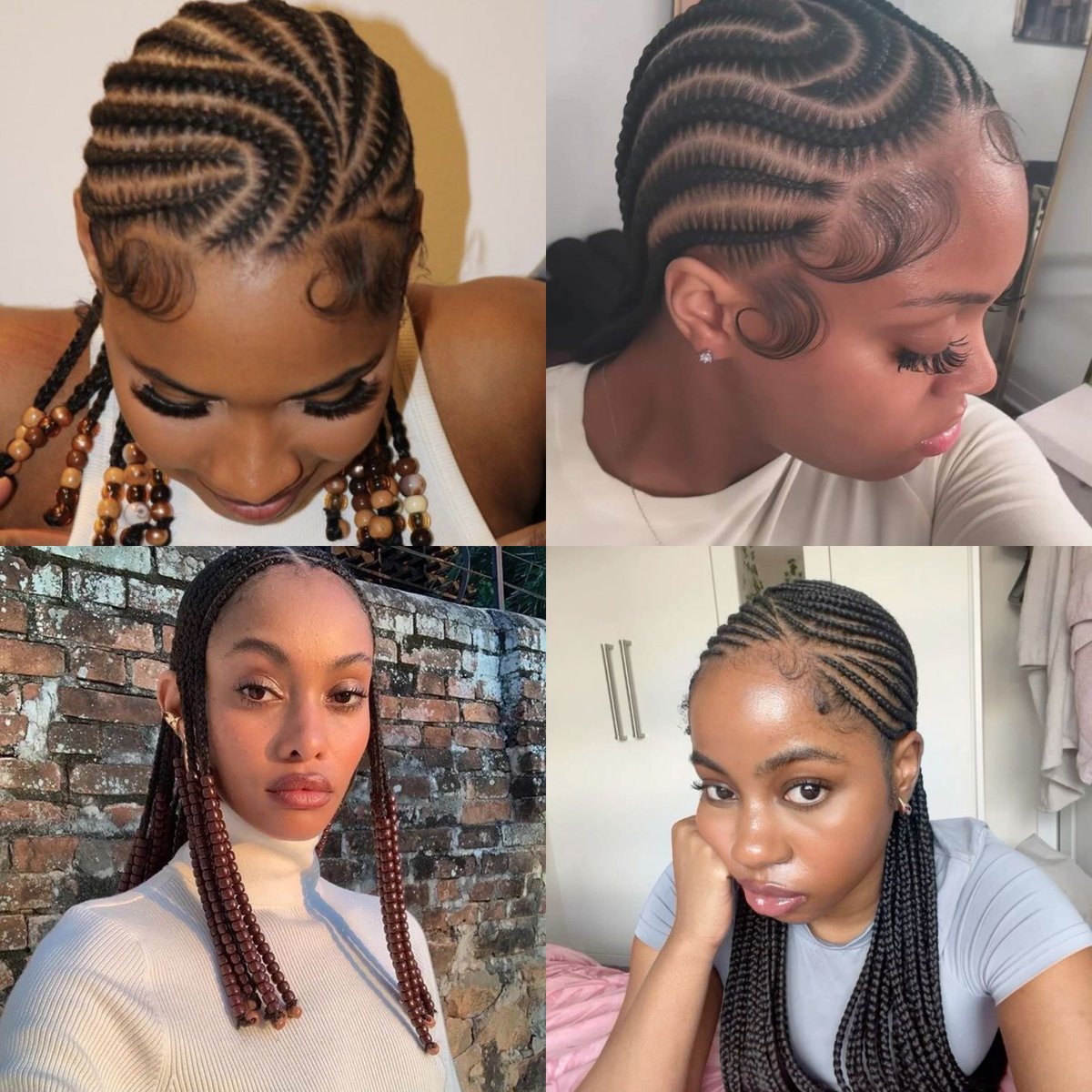 CalistaOretha's tweet image. Cornrows hairstyle #cornrow #braids