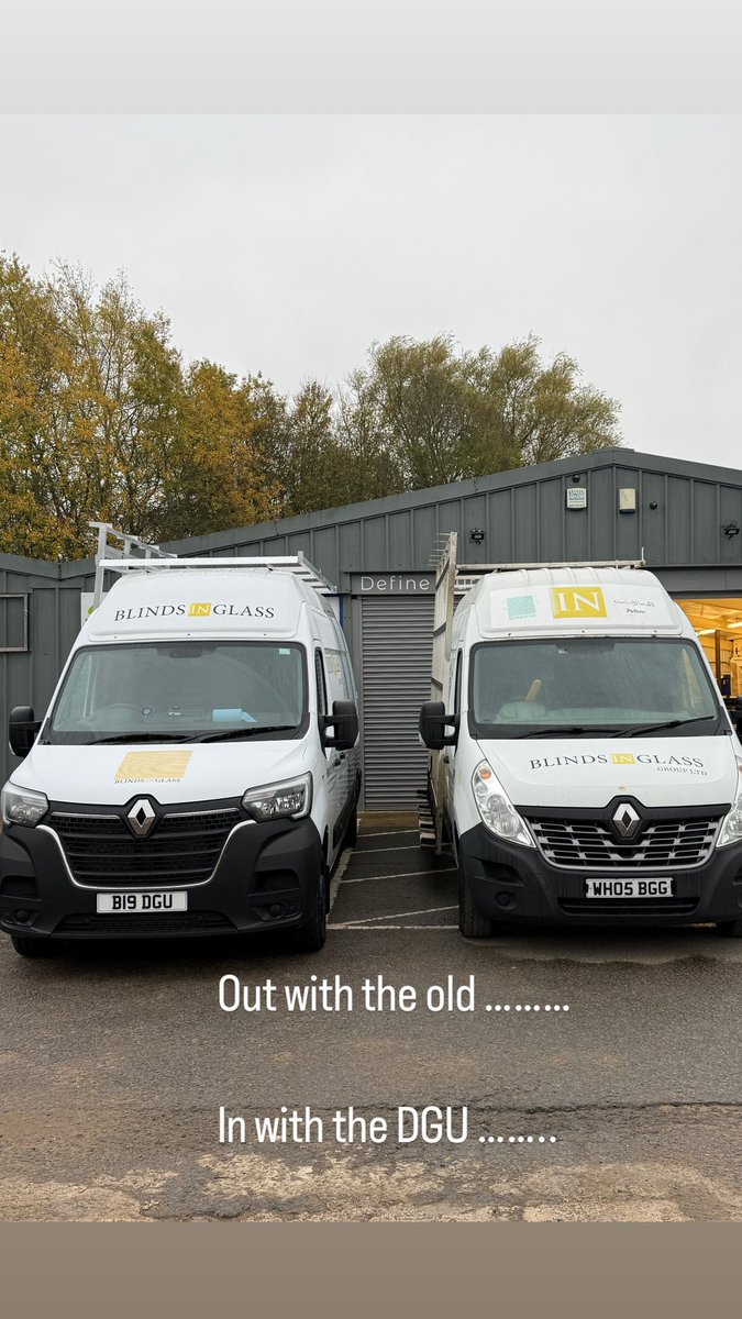 BlindsInGlass's tweet photo. Out with the old, IN with the DGU
#B19DGU
We take service seriously, which is why we’re investing in our fleet
#gobigg https://t.co/eFW4A8VVYt