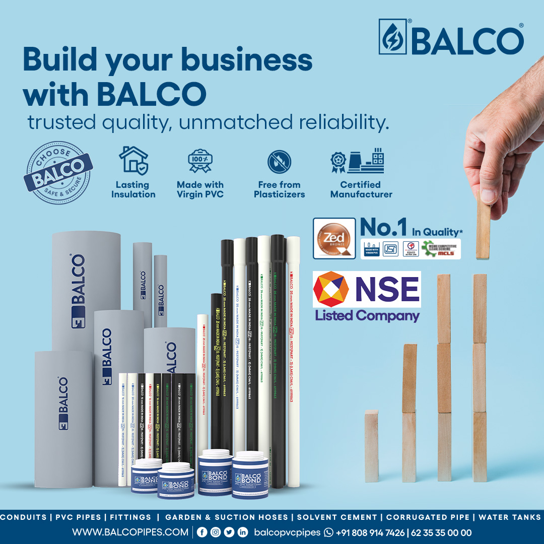 balcopvcpipes's tweet image. Unlock new heights for your business with BALCO! Join us in creating a future where your business thrives. Let's grow together with BALCO by your side! #solveplasticproducts #bestelectricalproductsinindia #distribution #DistributionServices #buildingmaterials #supply #franchise