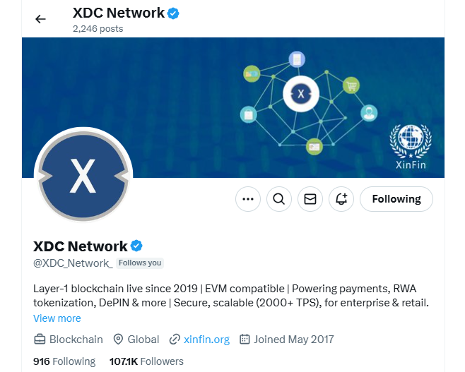 CryptoQueenVinn's tweet photo. 📢 Exciting update for the #XDC community! 

The @XinFin_Official has changed its handle to @XDC_Network_! 🔄This change makes it easier to stay connected with all the latest updates and innovations. Be sure to follow for everything #Blockchain and #Innovation! 

#XDCNetwork #XDC #BuildOnXDC