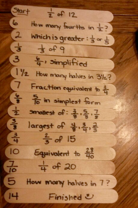 Lolly stick loop games... cheap to make when there's no money left to buy them!  🥰